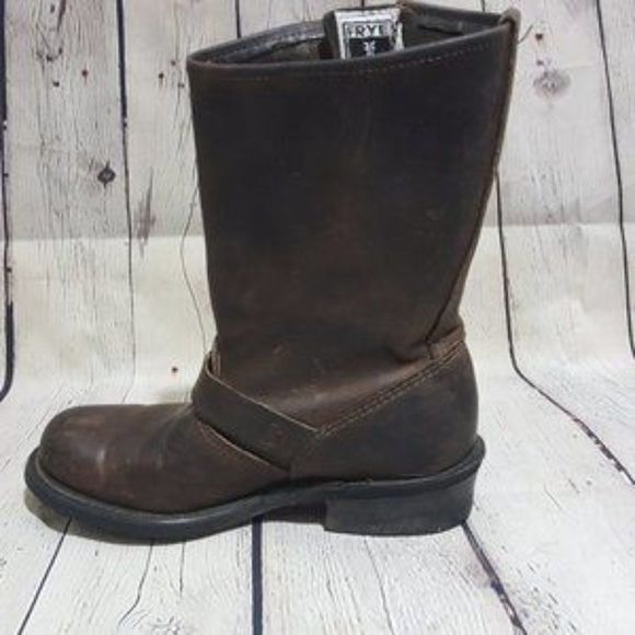 Frye Brown Combat & Moto Boots - Picture 6 of 9